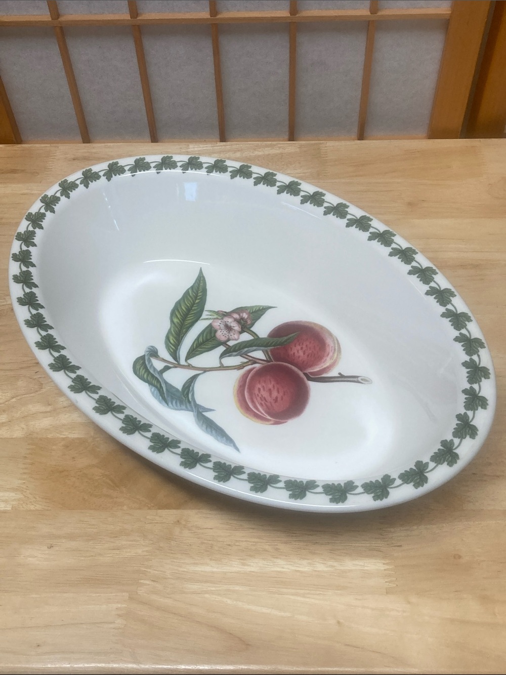 Portmeirion Pomona Deep Oval Baker Grimwood's Royal George Peach 13.5”